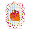 RIA-049 Scalloped Pumpkin with Bow Mini | 0.50" Acrylic Ornament | Bulk (25)