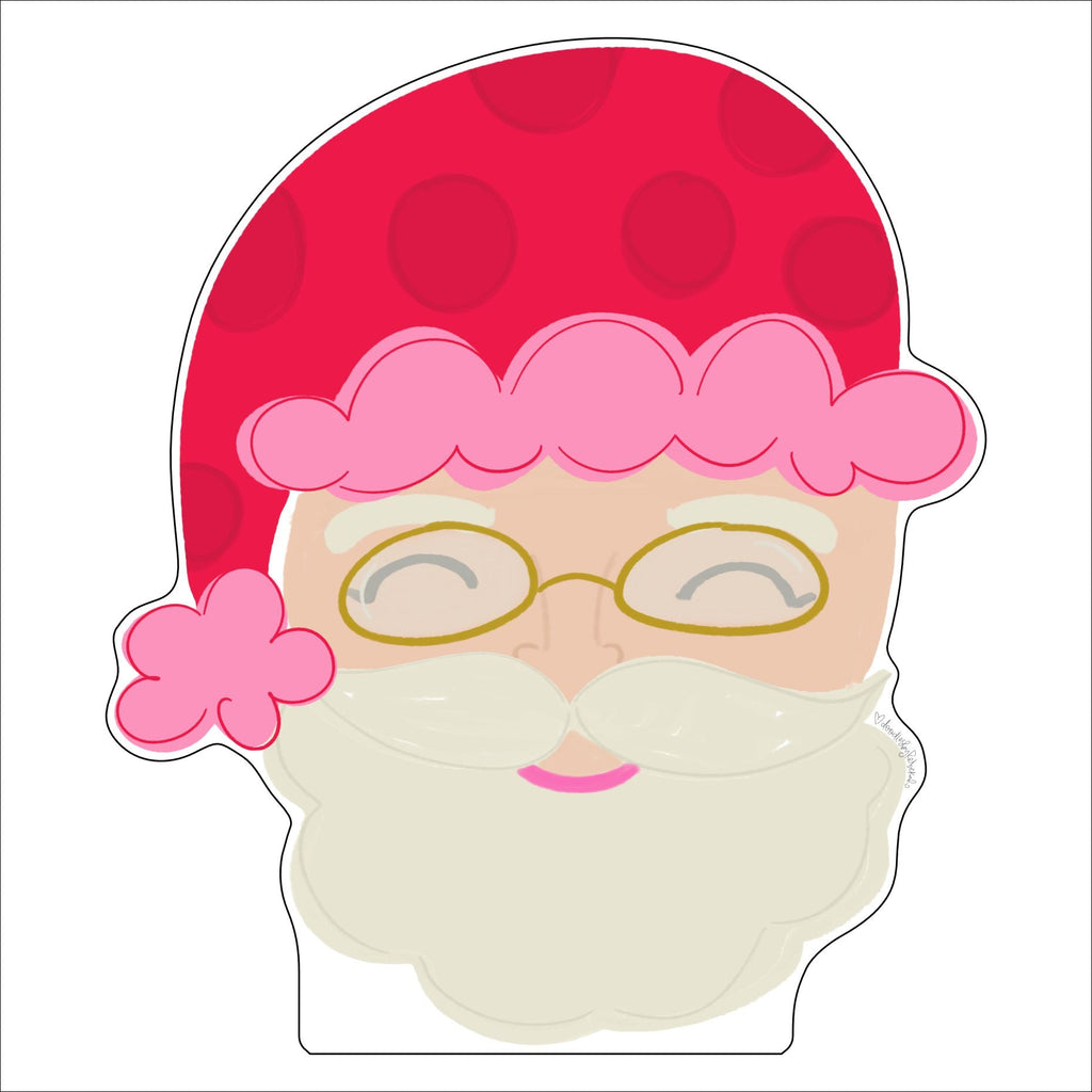 Pink and Red Santa | 0.75" Acrylic Contour | Case (any 10+)