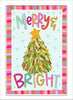 RIA-052 Merry and Bright Colorful Mini | 0.50" Acrylic Ornament | Bulk (25)