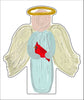 Angel Holding Cardinal | 0.75" Acrylic Contour | Case (any 10+)