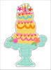 Colorful Tiered Cake | 0.75" Acrylic Contour | Case (any 10+)