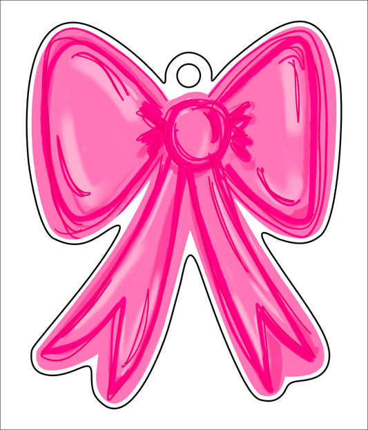Pink Bow Diverse | 0.125" Acrylic Ornament | Case (any 10+)