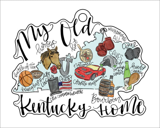 KY Map College | 0.125" Acrylic Ornament | Case (any 10+)