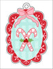 Scalloped Candy Canes | 0.125" Acrylic Ornament | Case (any 10+)