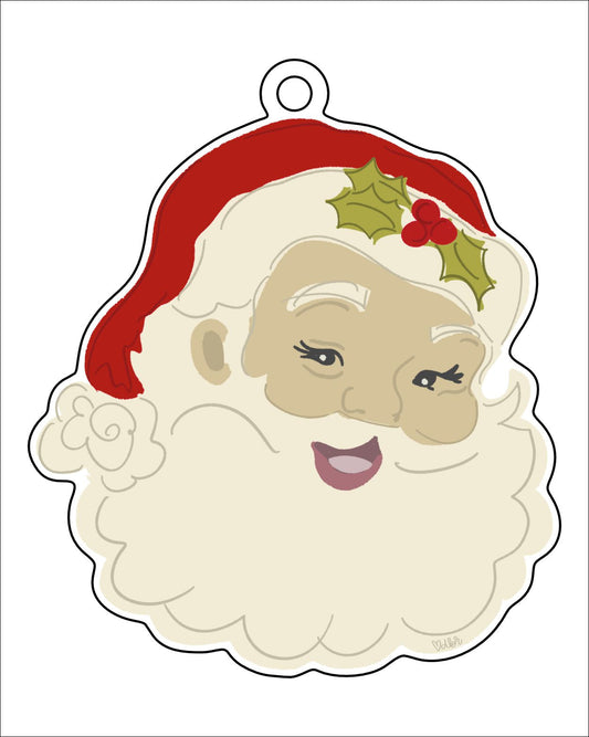 Jolliest Santa Red | 0.125" Acrylic Ornament | Bulk (50)
