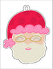 Pink and Red Santa | 0.125" Acrylic Ornament | Case (any 10+)
