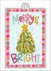 Merry and Bright Colorful | 0.125" Acrylic Ornament | Bulk (50)