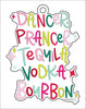 Tequila Vodka Bourbon Reindeer Names | 0.125" Acrylic Ornament | Bulk (50)