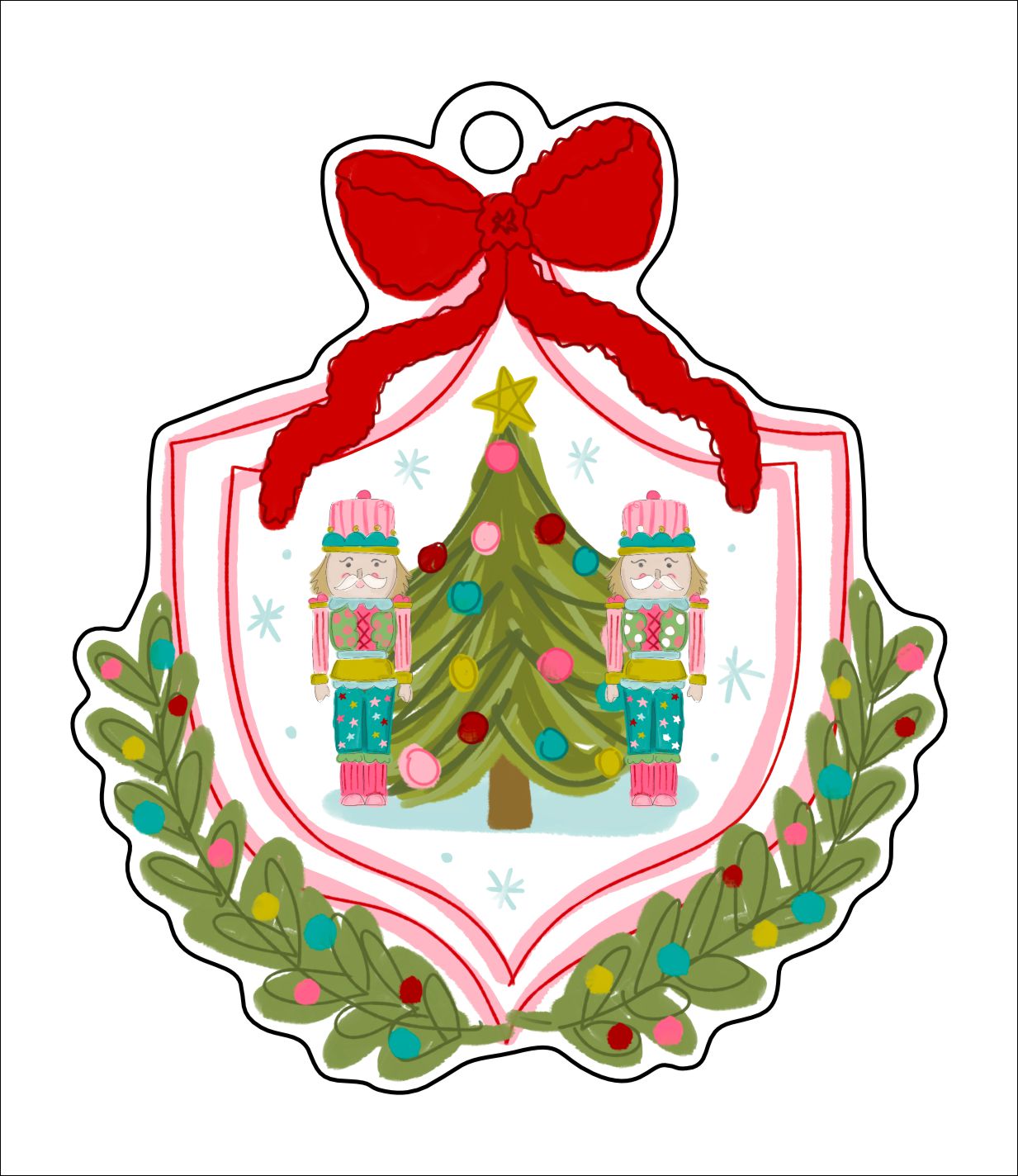 Nutcracker Crest | 0.125" Acrylic Ornament | Case (any 10+)