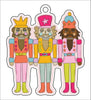 3 Nutcrackers | 0.125" Acrylic Ornament | Bulk (50)