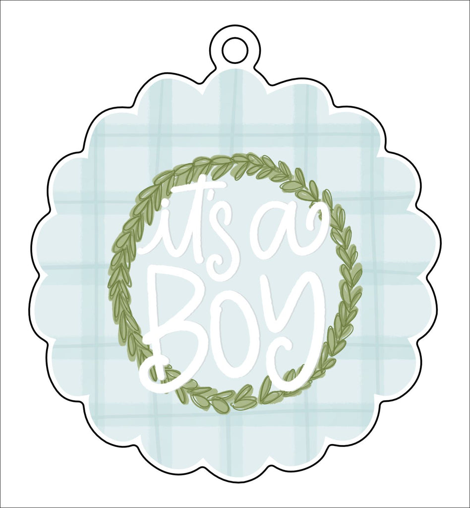 It's a Boy Scallop | 0.125" Acrylic Ornament | Case (any 10+)