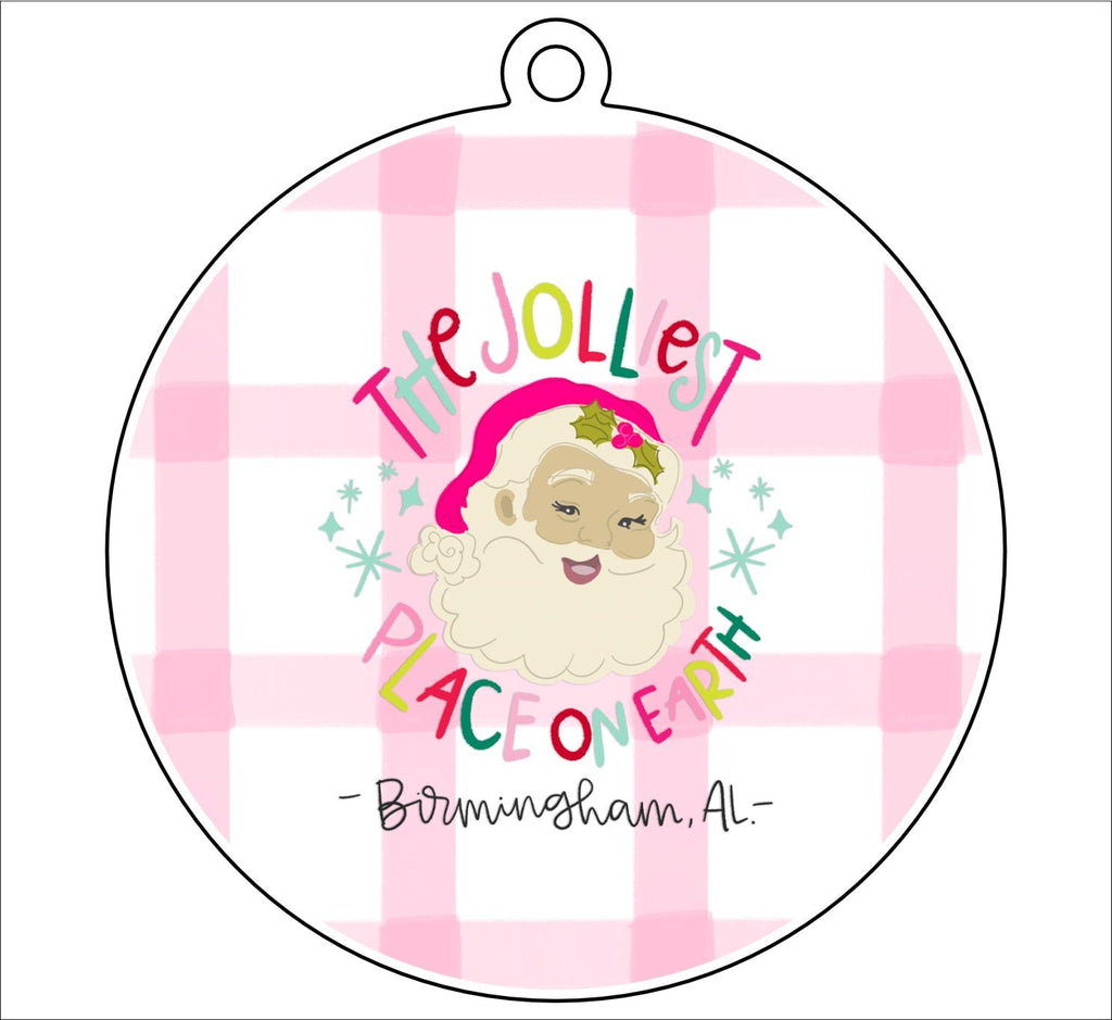 Jolliest Place Birmingham | 0.125" Acrylic Ornament | Bulk (50)