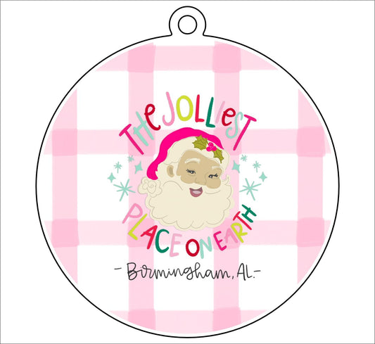 Jolliest Place Birmingham | 0.125" Acrylic Ornament | Case (any 10+)