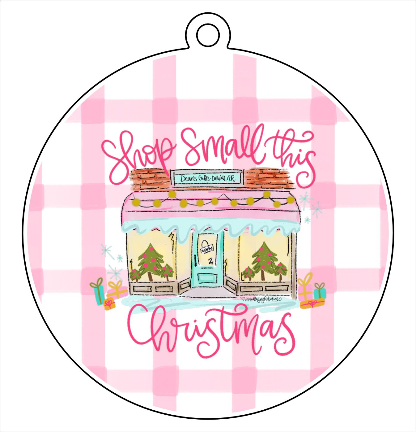 Shop Small Christmas | 0.125" Acrylic Ornament | Case (any 10+)
