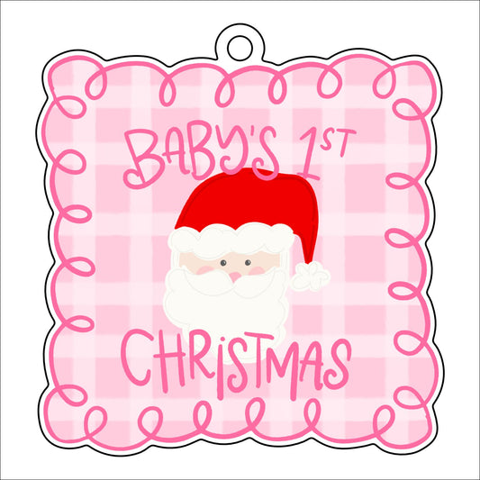 Baby's First Christmas Loopy Girl | 0.125" Acrylic Ornament | Case (any 10+)