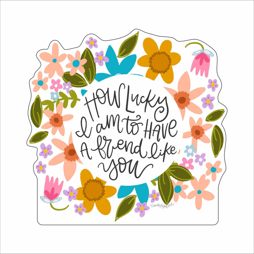 RIA-075 How Lucky I Am | 0.50in. Acrylic Contour | Mix and  Match (any 10+)