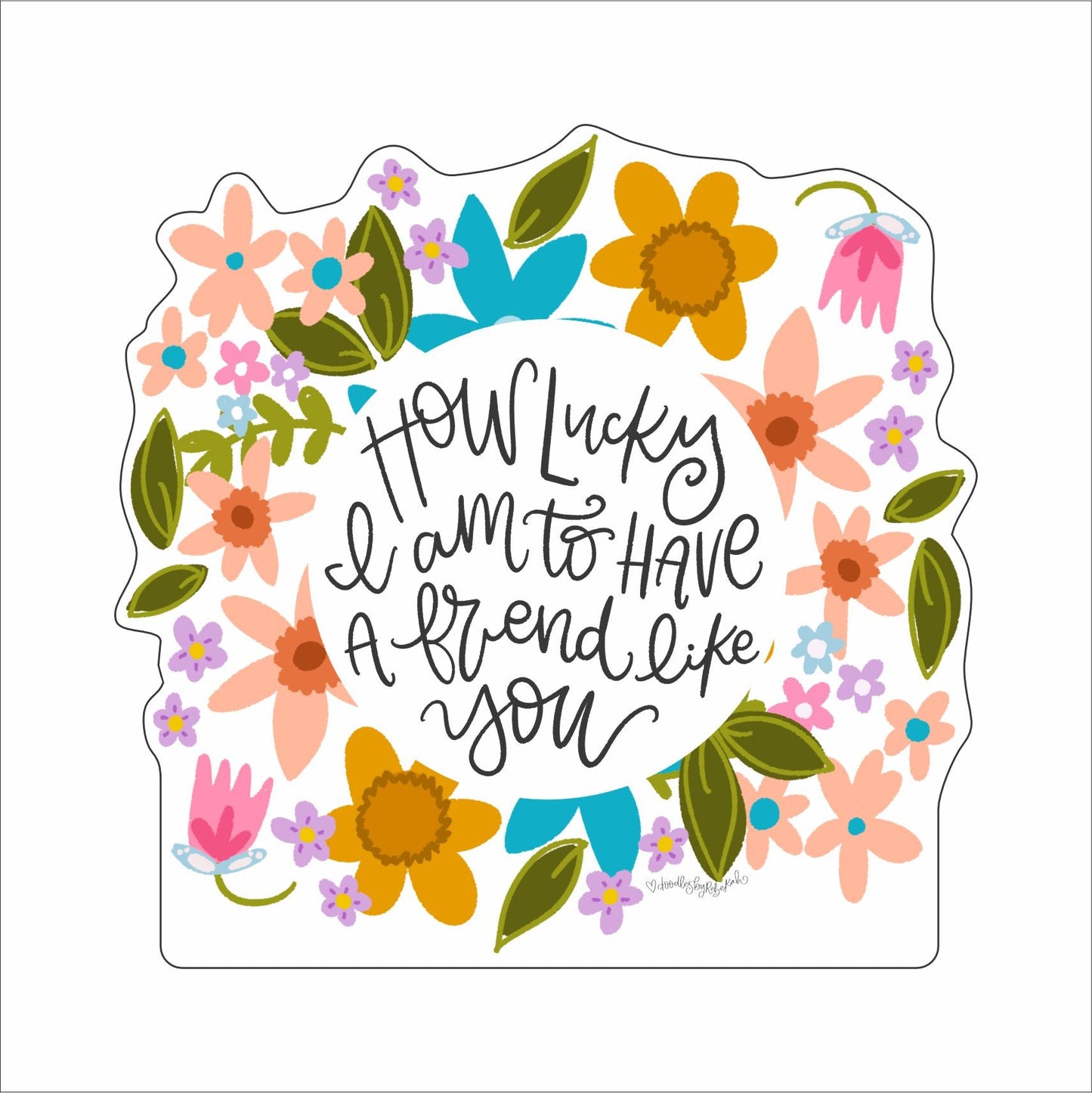 RIA-075 How Lucky I Am | 0.50in. Acrylic Contour | Mix and  Match (any 10+)