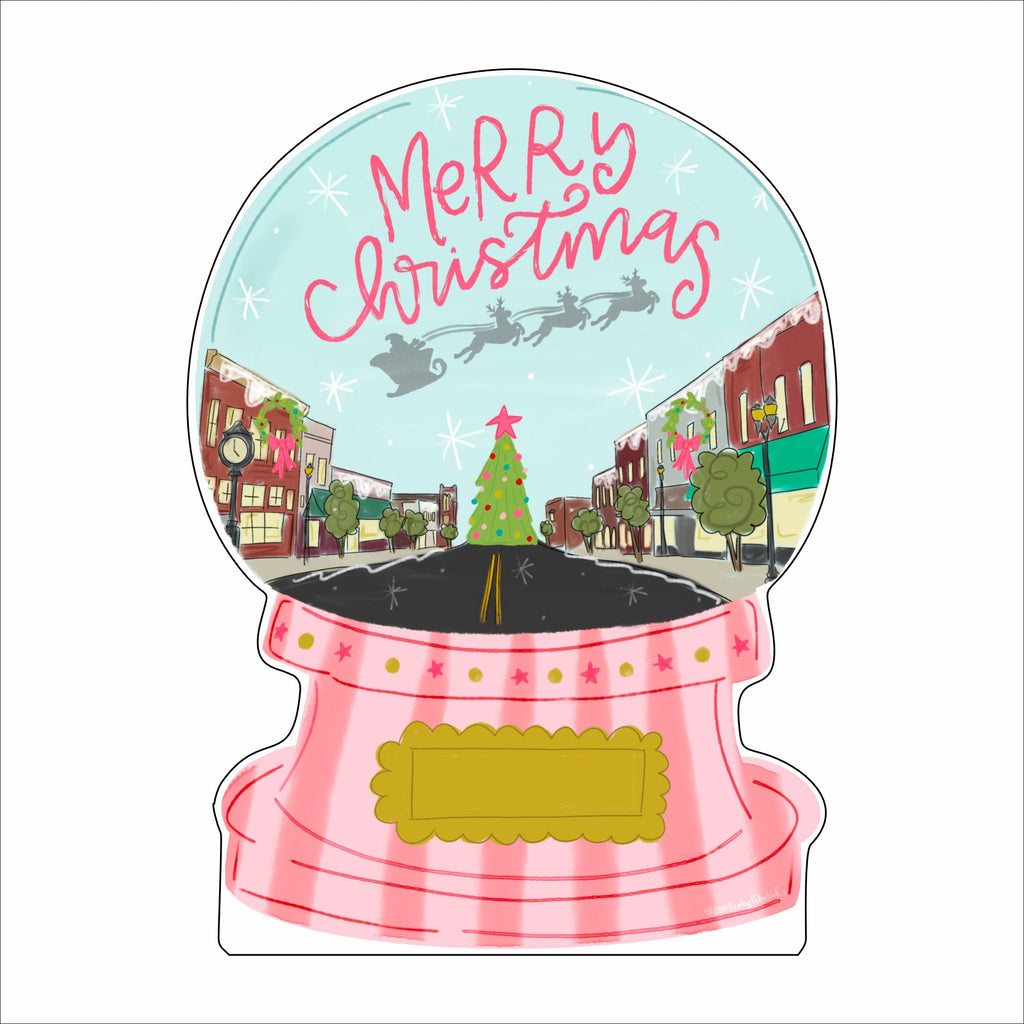 RIA-080 Generic Pink Snow Globe | 0.75in. Acrylic Contour | Mix and  Match (any 10+)