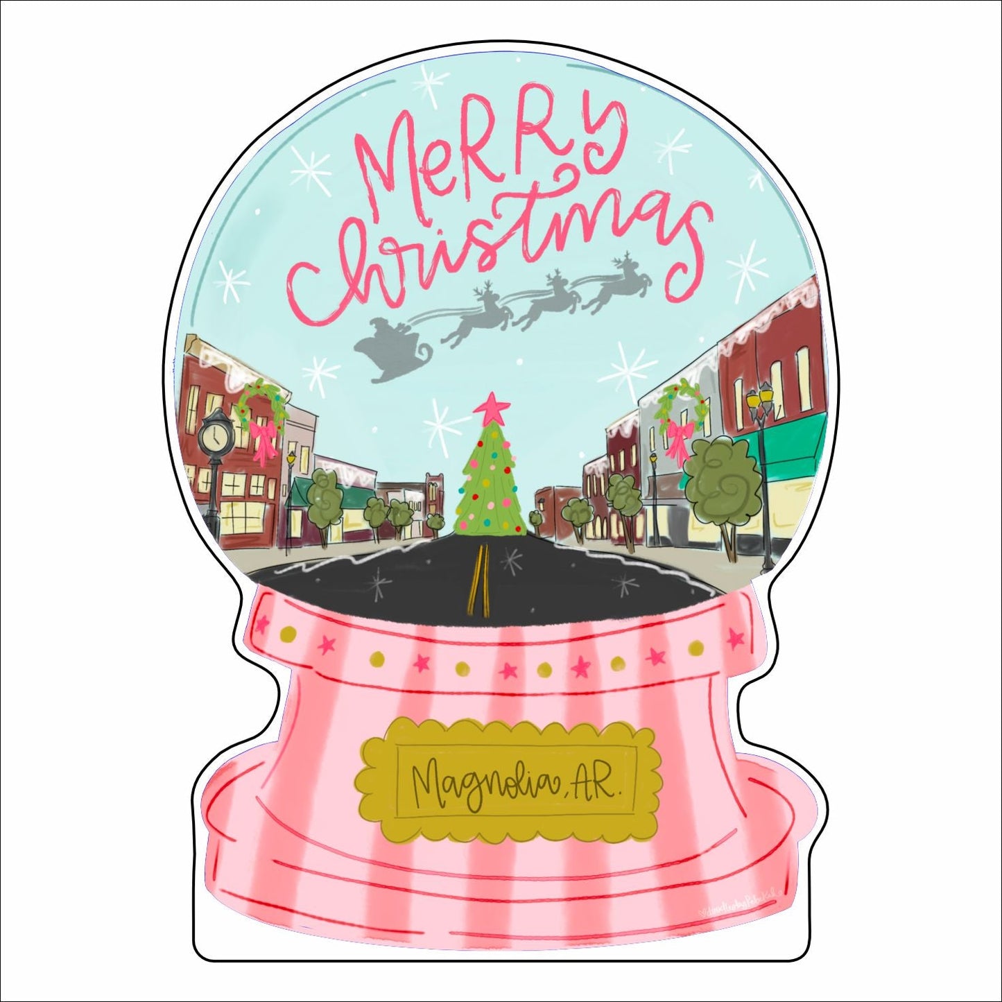 RIA-082 Magnolia Pink Snowglobe | 0.50in. Acrylic Contour | Case Bundle of 25