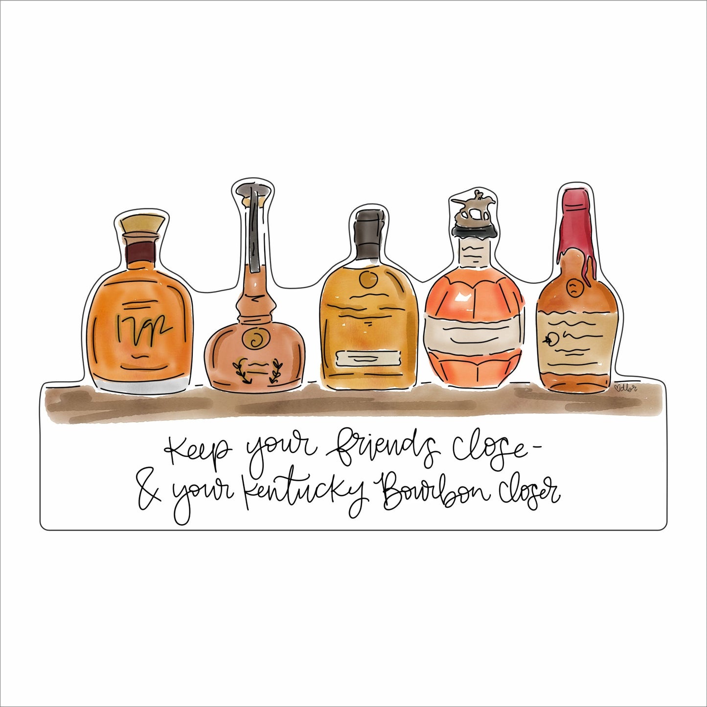 RIA-085 Kentucky Bourbon Closer | 0.75in. Acrylic Contour | Mix and  Match (any 10+)