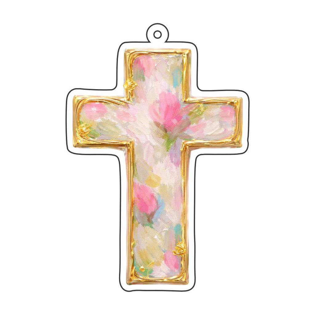 RMC-002 Flourish Cross Jewelry Pendant  | 0.125Acrylic Jewelry Pendant | Set of 10