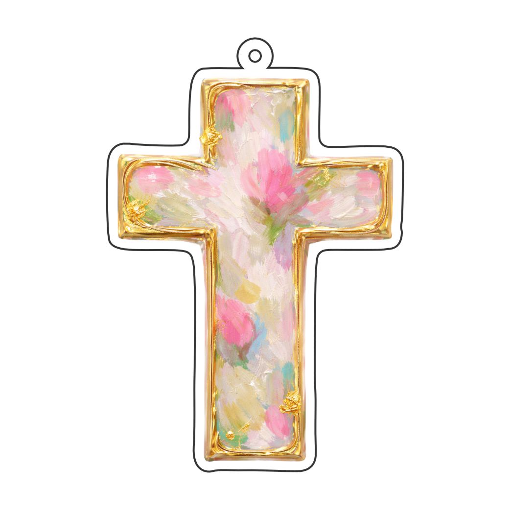 RMC-002 Flourish Cross Jewelry Pendant  | 0.125Acrylic Jewelry Pendant | Set of 10