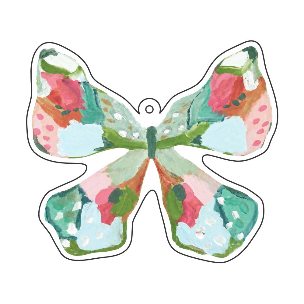 RMC-003 New Life Butterfly Jewelry Pendant  | 0.125Acrylic Bag Charm | Set of 10