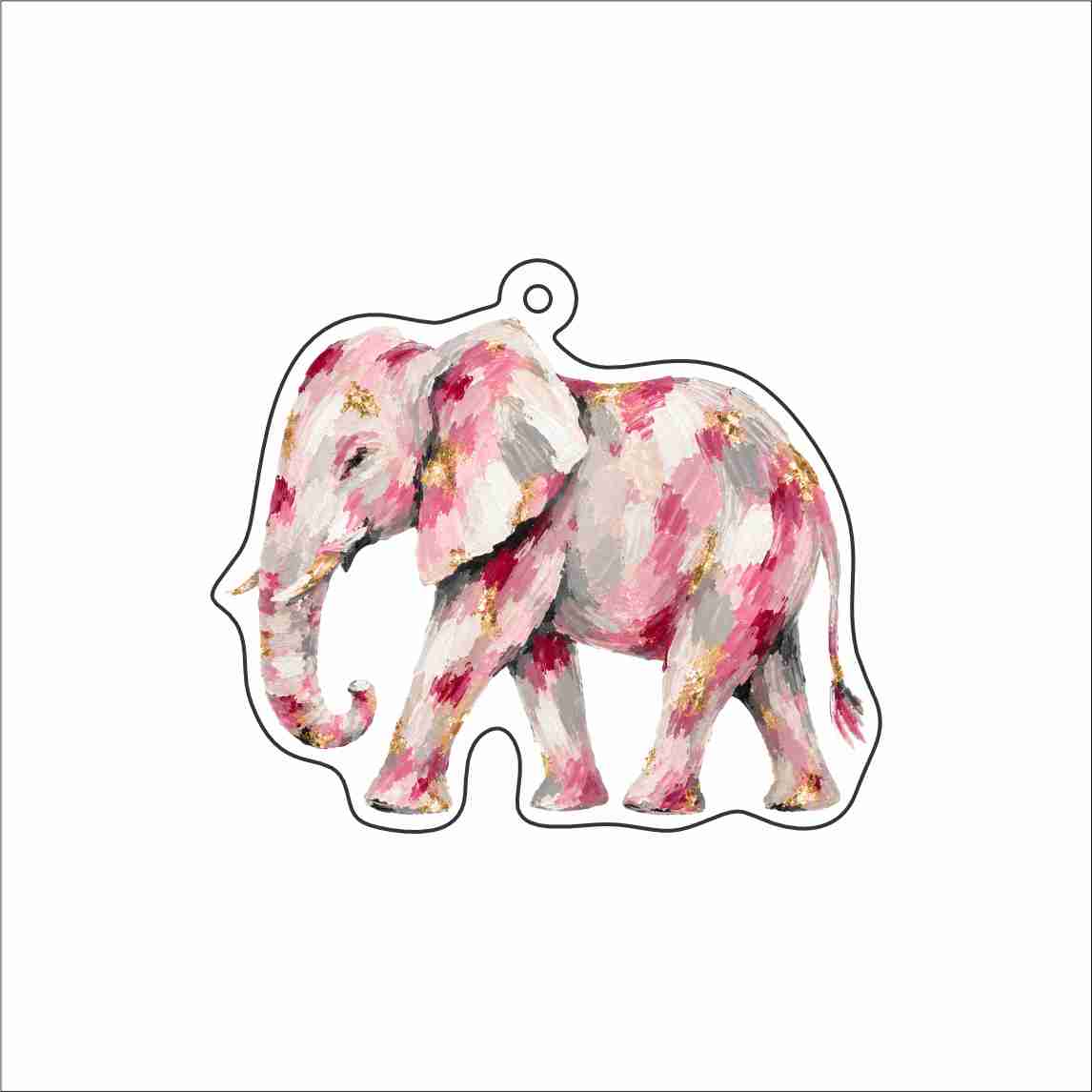 RMC-009 Pink Elephant Jewelry Pendant | 0.125Acrylic Jewelry Pendant | Set of 10