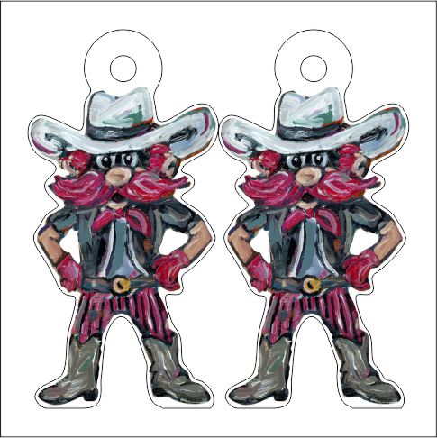 CMS-698-C10 Raid & Rally Earring  | 0.125Acrylic Earrings | Set of 10