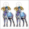 CMS-699-C10 Ram Earring  | 0.125Acrylic Earrings | Set of 10