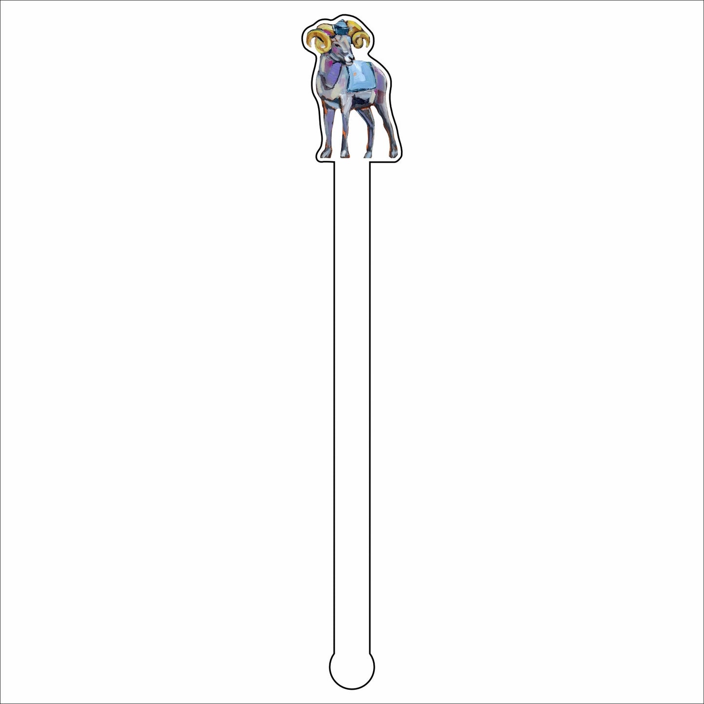 CMS-642-C4 Ram Drink Stirrer | 0.125Acrylic Stirrer | Set of 4