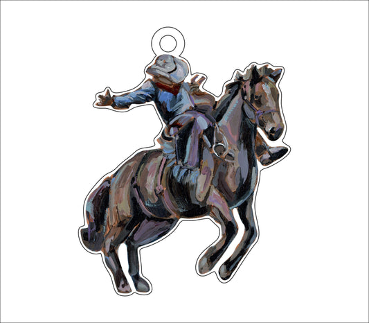 Rodeo Cowboy | 0.25in. Acrylic Ornament | Case of 25
