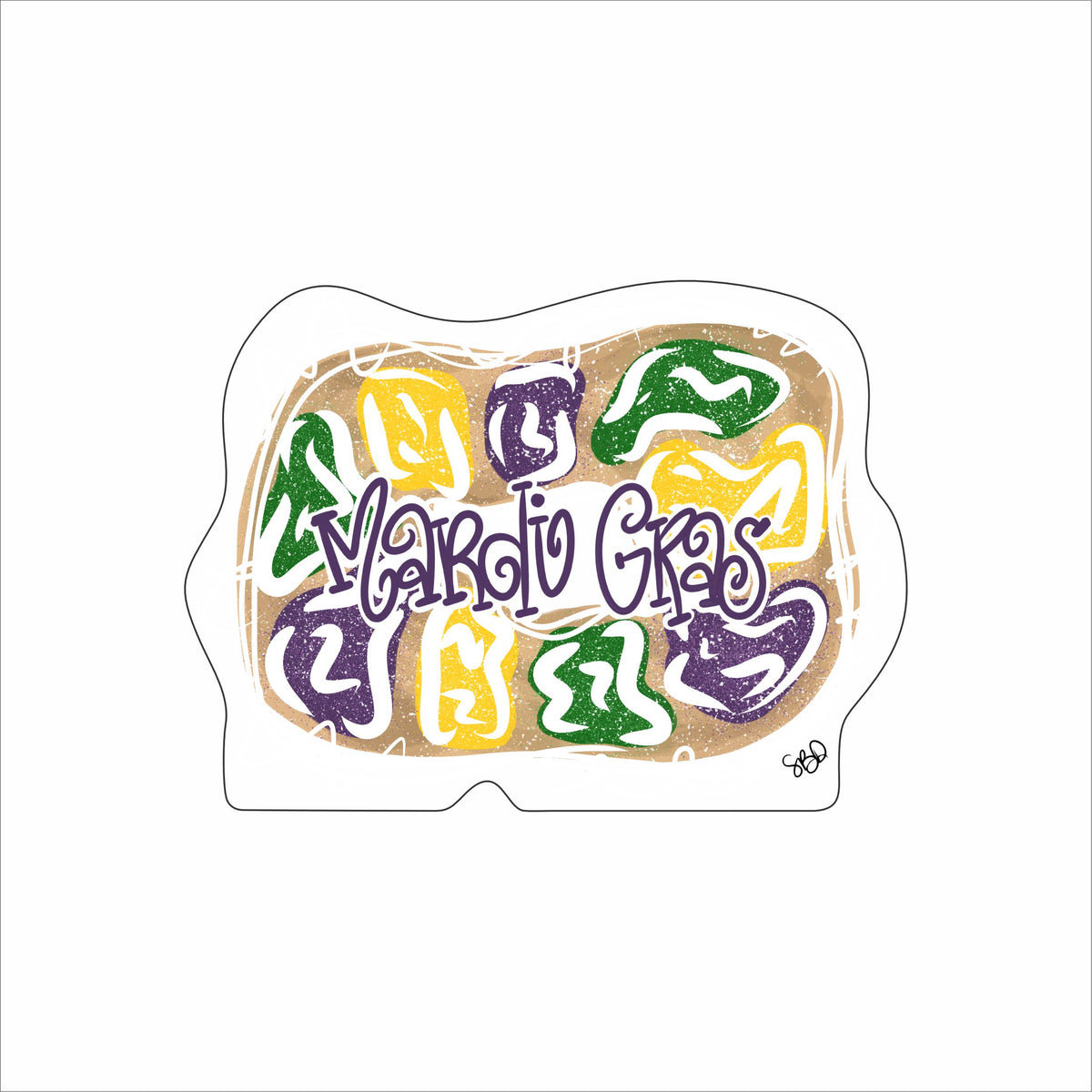 SDD-018 Mardi Gras King Cake | 0.75Acrylic Contour