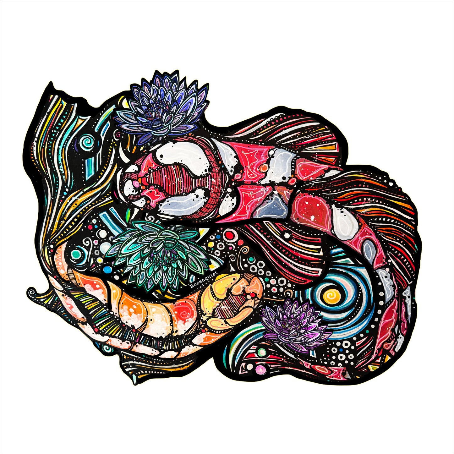 Koi Dance | 0.75in. Acrylic Cutout | Single