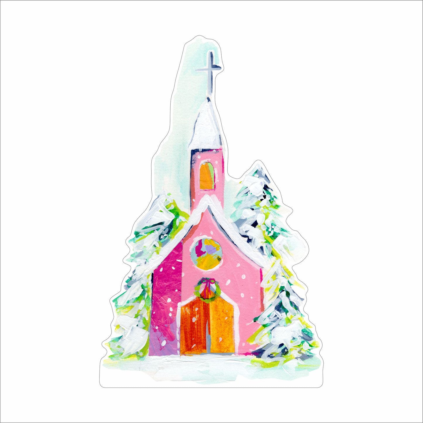 SMJ-009 Holiday Church | 0.75Acrylic Contour