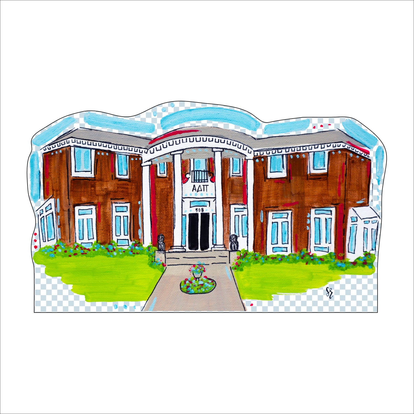 Greek Village | 0.75in. Acrylic Cutout | Case (any 10+)