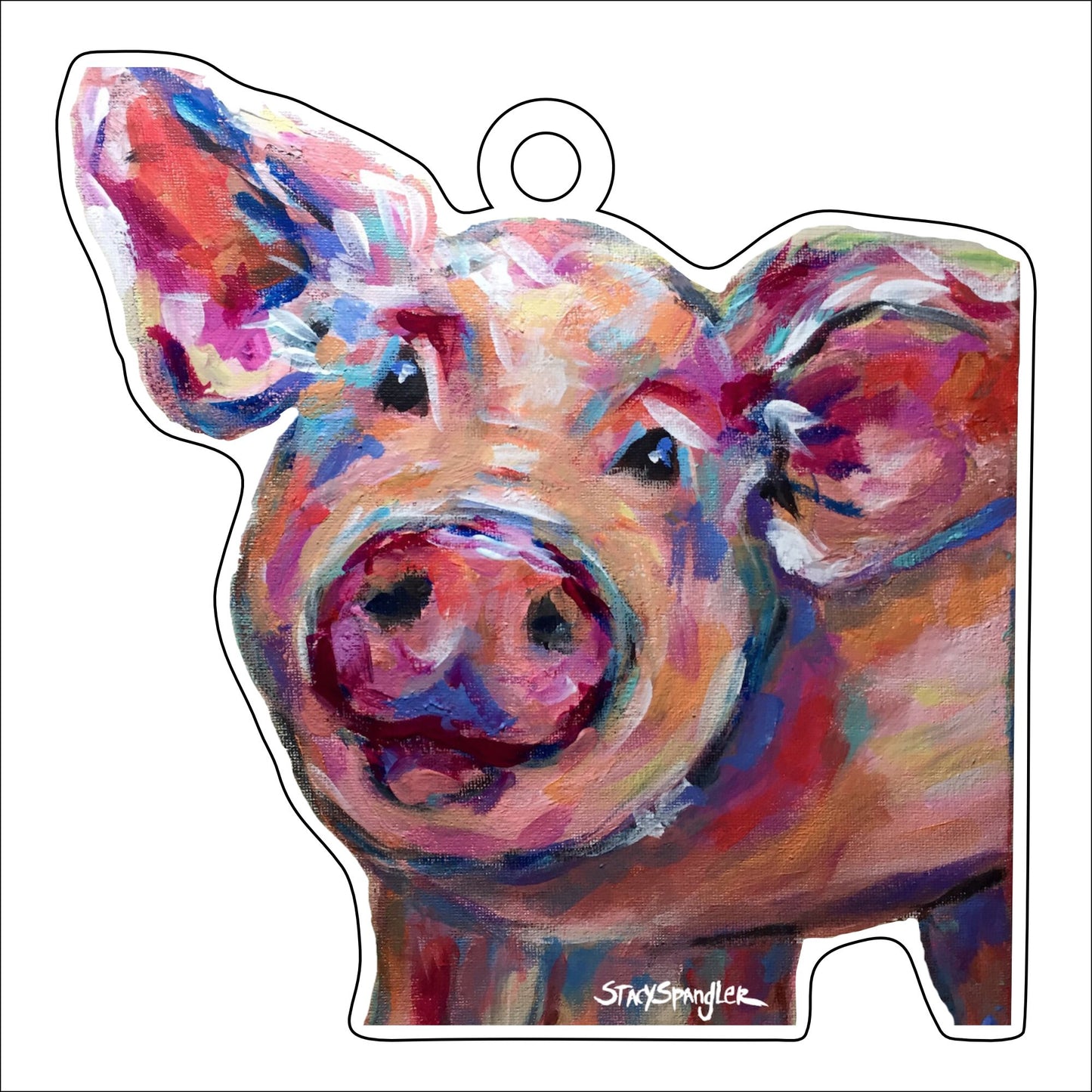 Pig | 0.25in. Acrylic Ornament | Single
