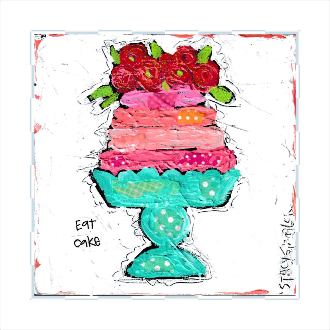 Eat Cake | 0.75in. Acrylic Cutout 3x3 | Single
