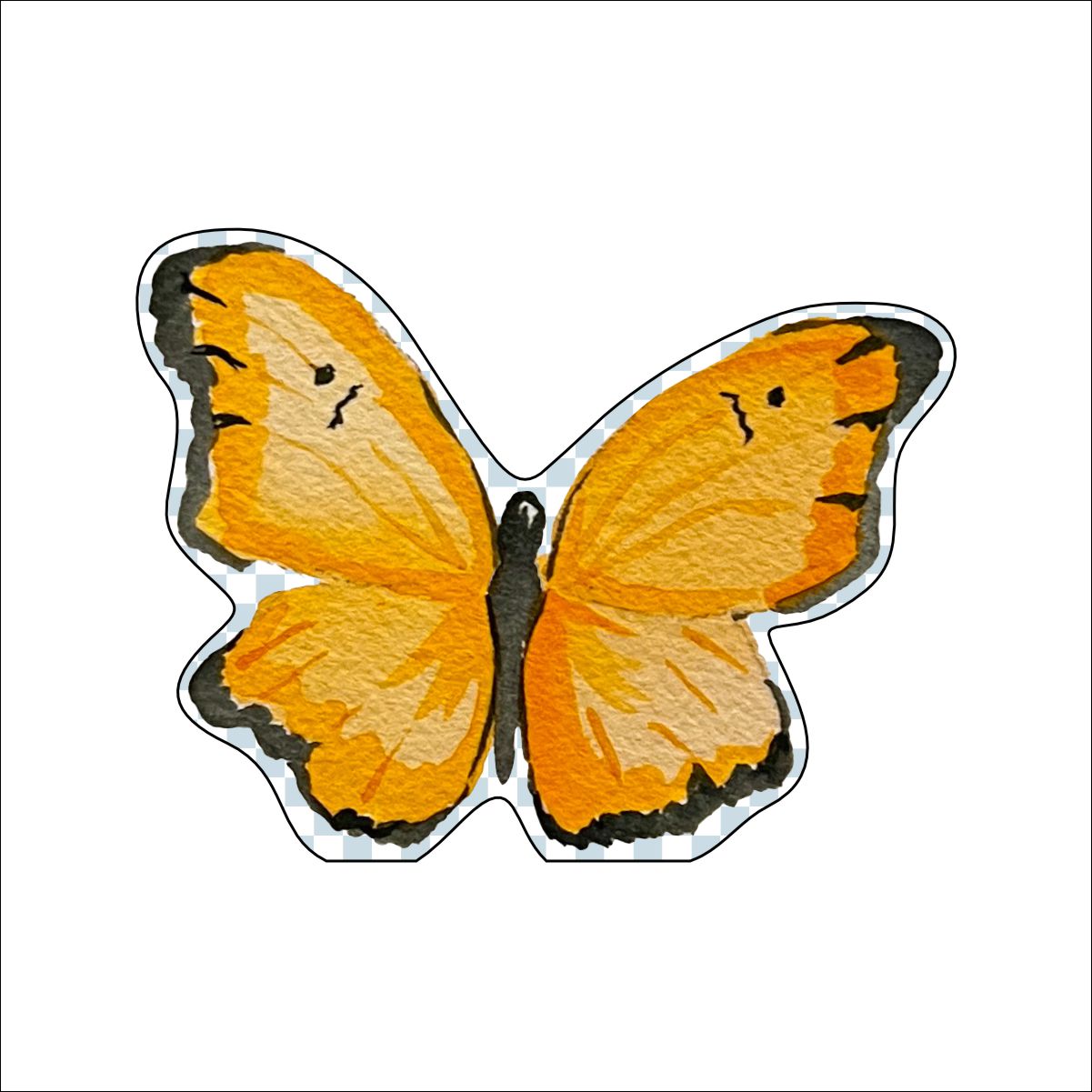 SVA-003 Orange Butterfly | 0.50in. Acrylic Cutout | Case (any 10+)
