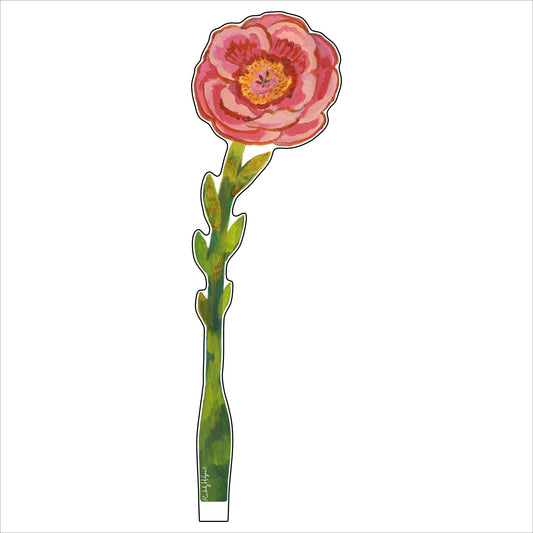 Scarlet Mauve Peony | 0.25in. Acrylic Floral