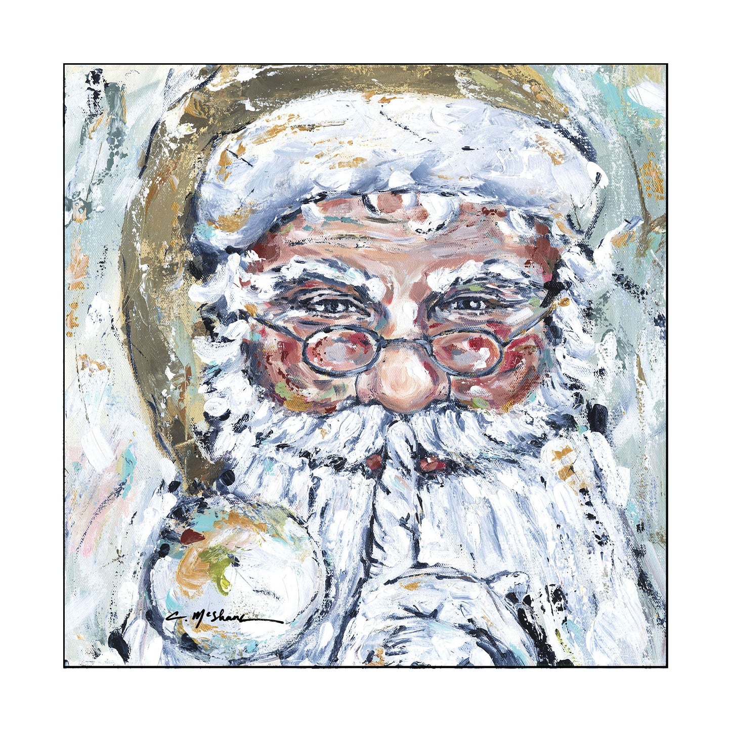 Secret Santa 5.5x5.5 | 0.75in. Acrylic Shelfie | Case of 25