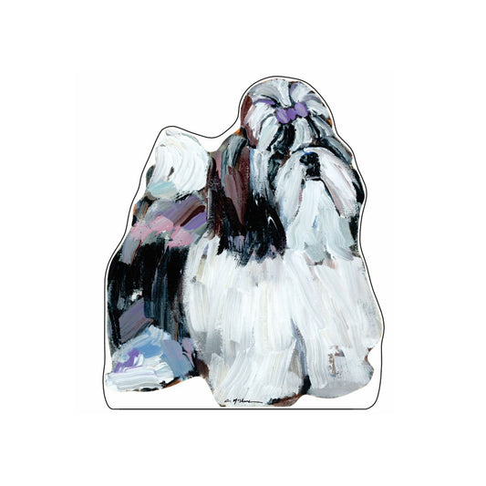 Shih Tzu Purple Bow | 0.75in. Acrylic Shelfie | Case of 25