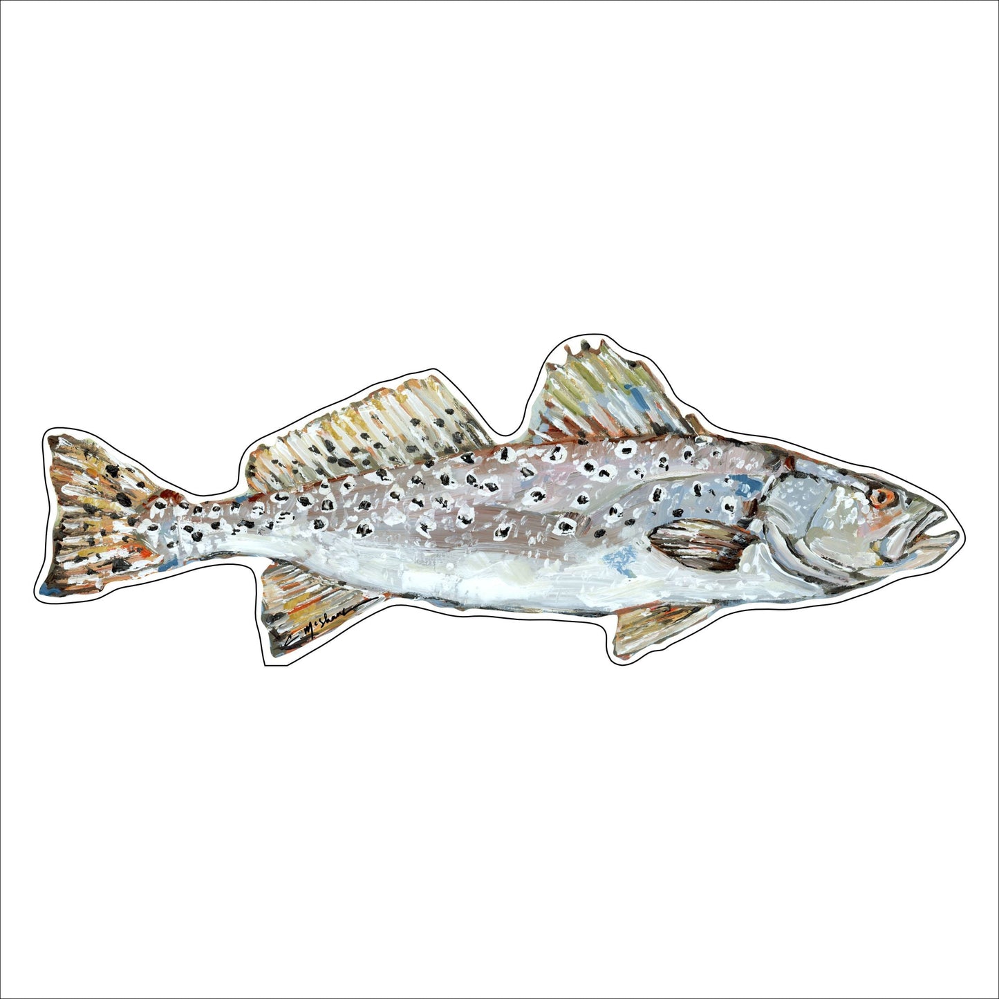 Speckled Sea Trout | 0.75in. Acrylic Cutout | Case Bundle any 10+ (Pack of 1)