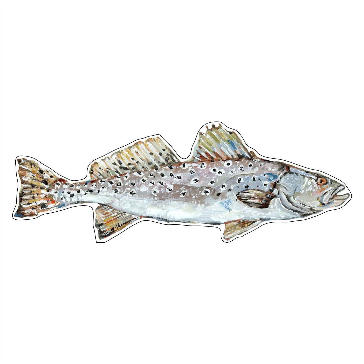 Speckled Sea Trout | 0.75in. Acrylic Shelfie | Case of 25