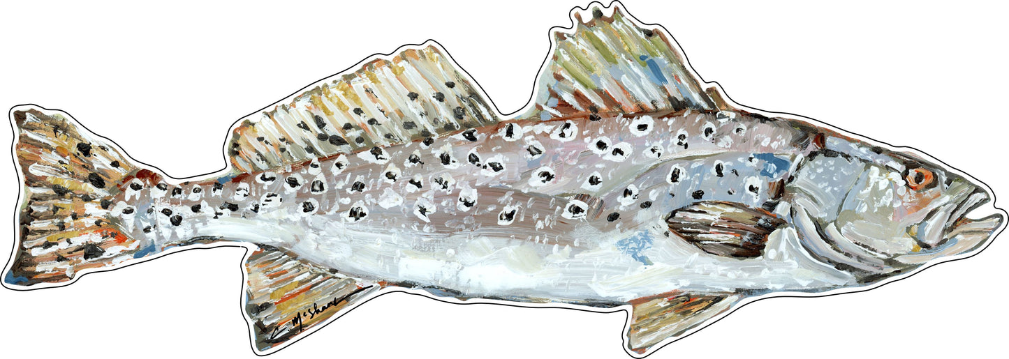 CMS-516 Speckled Trout Wall Giclee | 0.25Acrylic Contour |