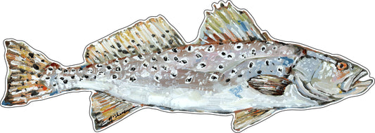 CMS-516 Speckled Trout Wall Giclee | 0.25Acrylic Contour |