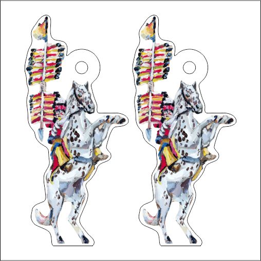 CMS-700-C10 Spirit Rider Earring  | 0.125Acrylic Earrings | Set of 10