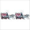 CMS-701-C10 Striped Wagon Earring  | 0.125Acrylic Earrings | Set of 10