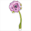 Striped Anemone | 0.25in. Acrylic Floral