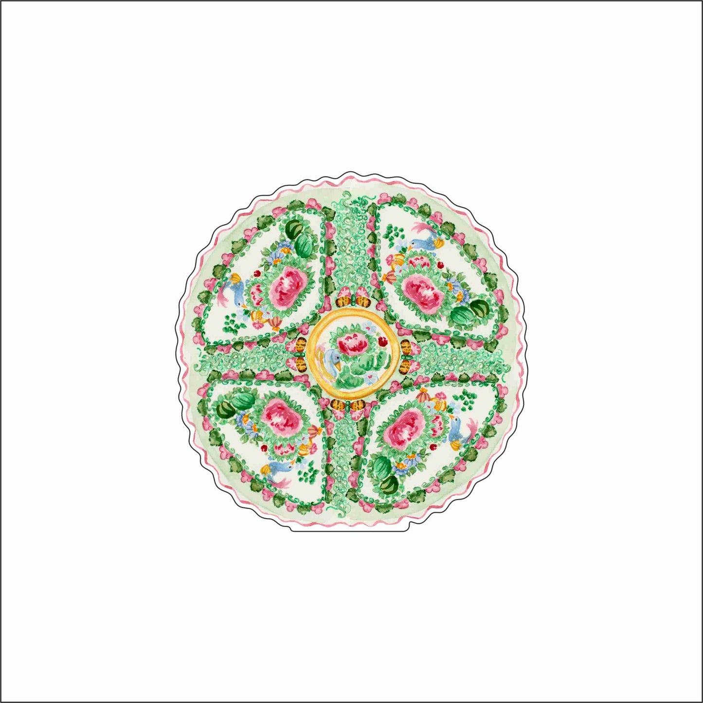 TAN-002 Rose Medallion Mini | 0.50Acrylic Mini Contour